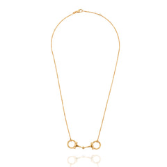 9ct Gold Equestrian 12mm Horse Bit Necklace