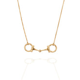 9ct Gold Equestrian 12mm Horse Bit Necklace