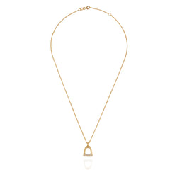 18ct Gold Horse Stirrup Diamond Pendant