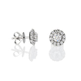 18ct Gold Diamond Cluster Earrings