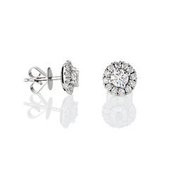 18ct Gold Diamond Cluster Earrings