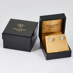 18ct Gold Diamond Cluster Earrings