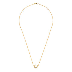 9ct Gold Equestrian Angled Horseshoe Necklace