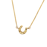 9ct Gold Equestrian Angled Horseshoe Necklace