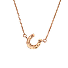 9ct Gold Equestrian Angled Horseshoe Necklace