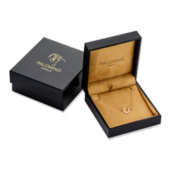 9ct Gold Equestrian Angled Horseshoe Necklace