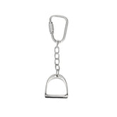 Sterling Silver Equestrian Key Ring Featuring a True to Form Stirrup
