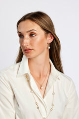18ct Gold Equestrian Horse Bit Pearl Earrings