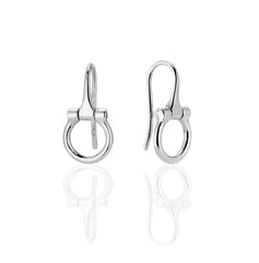 Sterling Silver Equestrian 9mm Horse Bit Earrings