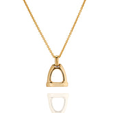 9ct Gold Large Horse Stirrup Pendant