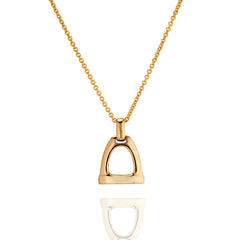 9ct Gold Large Horse Stirrup Pendant