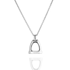 Sterling Silver Large Horse Stirrup Pendant