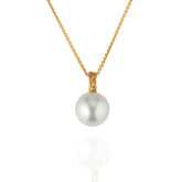 18ct Yellow Gold South Sea Pearl Rein Pendant