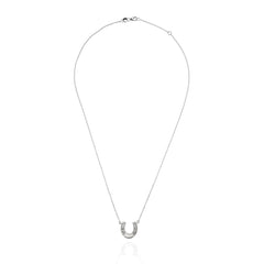 Sterling Silver Equestrian Horseshoe Necklace