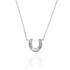 Sterling Silver Equestrian Horseshoe Necklace