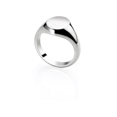 Sterling Silver Oval Signet Ring