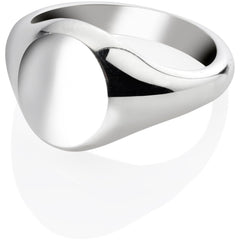 Sterling Silver Oval Signet Ring