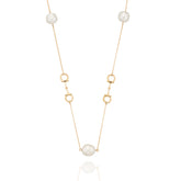 18ct Gold Equestrian Horse Bit and Pearl Necklace