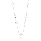 Sterling Silver Equestrian 12mm Horse Bit and Pearl Necklace