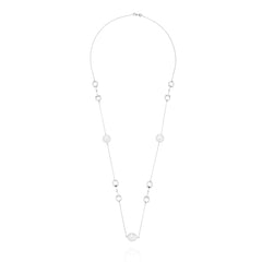 Sterling Silver Equestrian 12mm Horse Bit and Pearl Necklace