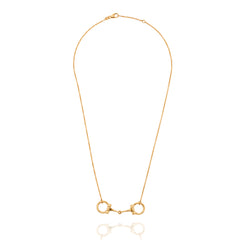 18ct Gold Equestrian 12mm Horse Bit Necklace