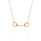 18ct Gold Equestrian 12mm Horse Bit Necklace