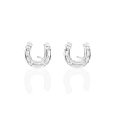 Sterling Silver Horse Shoe Stud Earrings