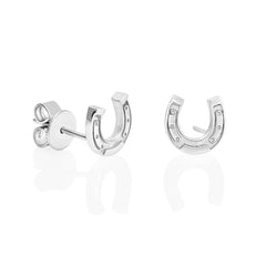 Sterling Silver Horse Shoe Stud Earrings