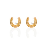 18ct Gold Equestrian Horseshoe Earrings