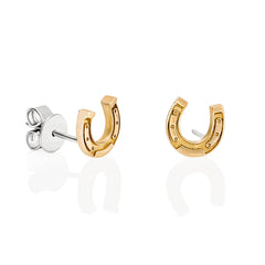 Horseshoe Stud earrings in 9ct Yellow Gold