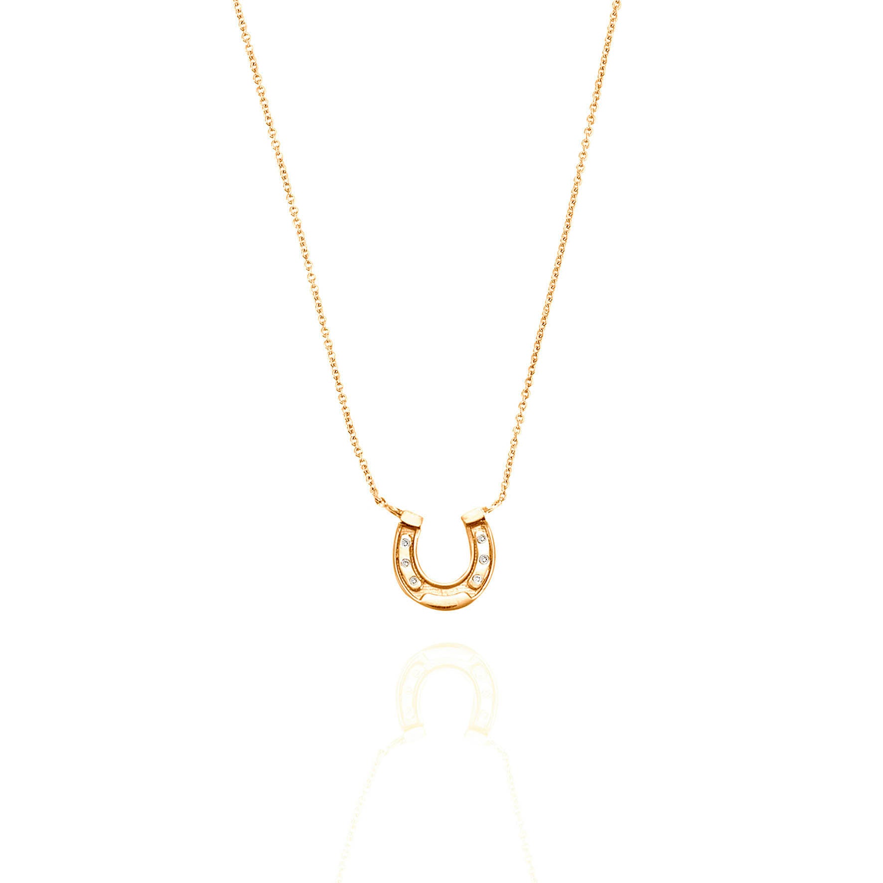 Horseshoe Diamond pendant in 18ct Yellow Gold