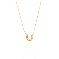 Horseshoe Diamond pendant in 18ct Yellow Gold