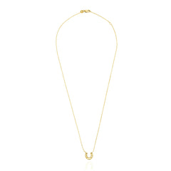 Horseshoe Diamond Pendant in 18ct Yellow