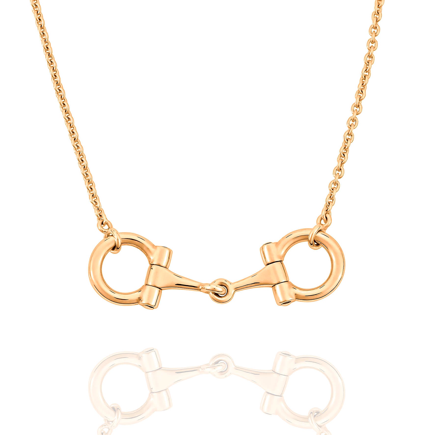 Fine D ring Necklace in 18ct Yellow Gold
