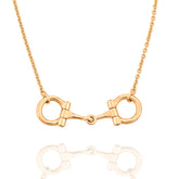 Fine D ring Necklace in 18ct Yellow Gold