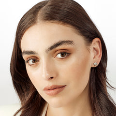 18ct Gold Diamond Cotton Boll Earrings