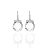 Sterling Silver Equestrian 12mm Horse Bit Earrings