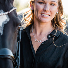 Sterling Silver Equestrian 12mm Full Horsebit Necklace