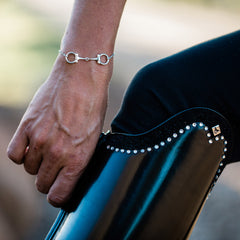 Sterling Silver Equestrian 12mm Horse Bit Bracelet