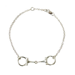 Sterling Silver Equestrian 12mm Horse Bit Bracelet