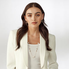 18ct Gold Equestrian Horse Bit and Pearl Necklace