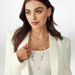 18ct Gold Equestrian Horse Bit and Pearl Necklace