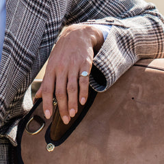 Sterling Silver Round Signet Ring
