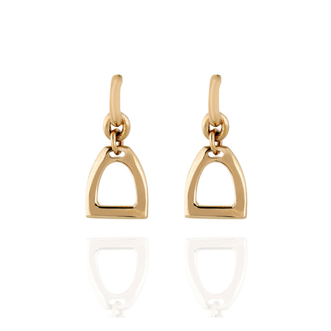 9ct Gold Horse Stirrup Earrings