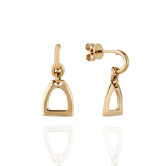 9ct Gold Horse Stirrup Earrings