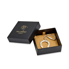 Sterling Silver Equestrian True to Form Horseshoe Key Ring