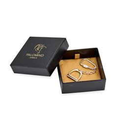 Sterling Silver Equestrian Key Ring Featuring a True to Form Stirrup