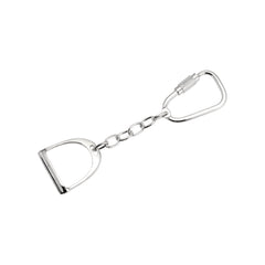 Sterling Silver Equestrian Key Ring Featuring a True to Form Stirrup