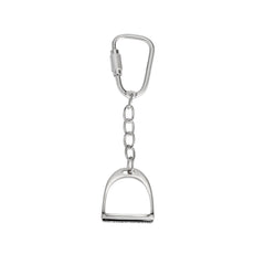Sterling Silver Equestrian Key Ring Featuring a True to Form Stirrup