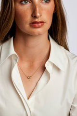 18ct Gold Diamond Equestrian Angled Horseshoe Necklace